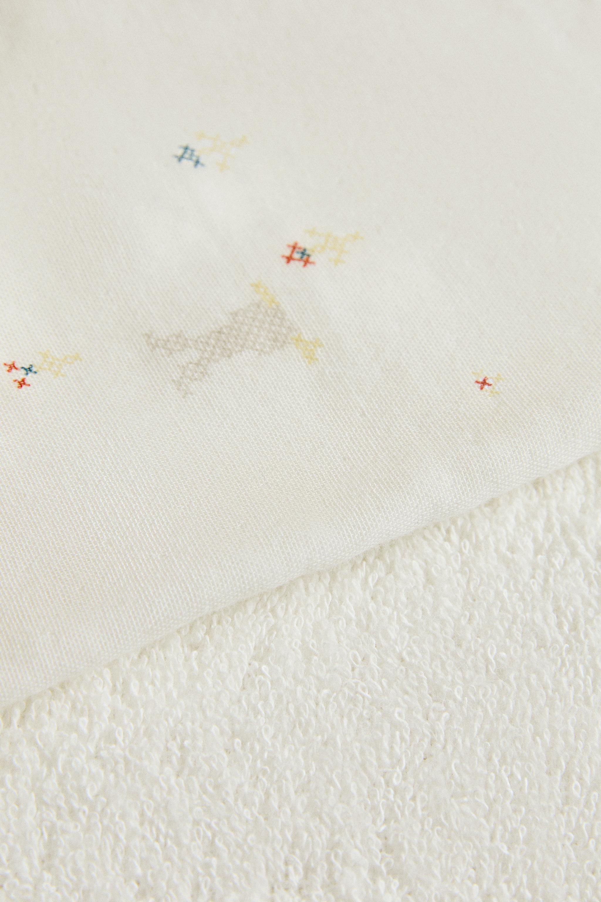 SERVIETTE DE BAIN BÉBÉ GAZE LAPINS